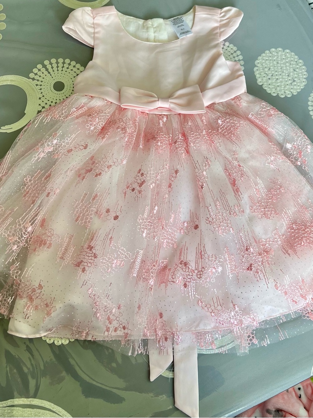 Pink Tulle Bow Party Dress